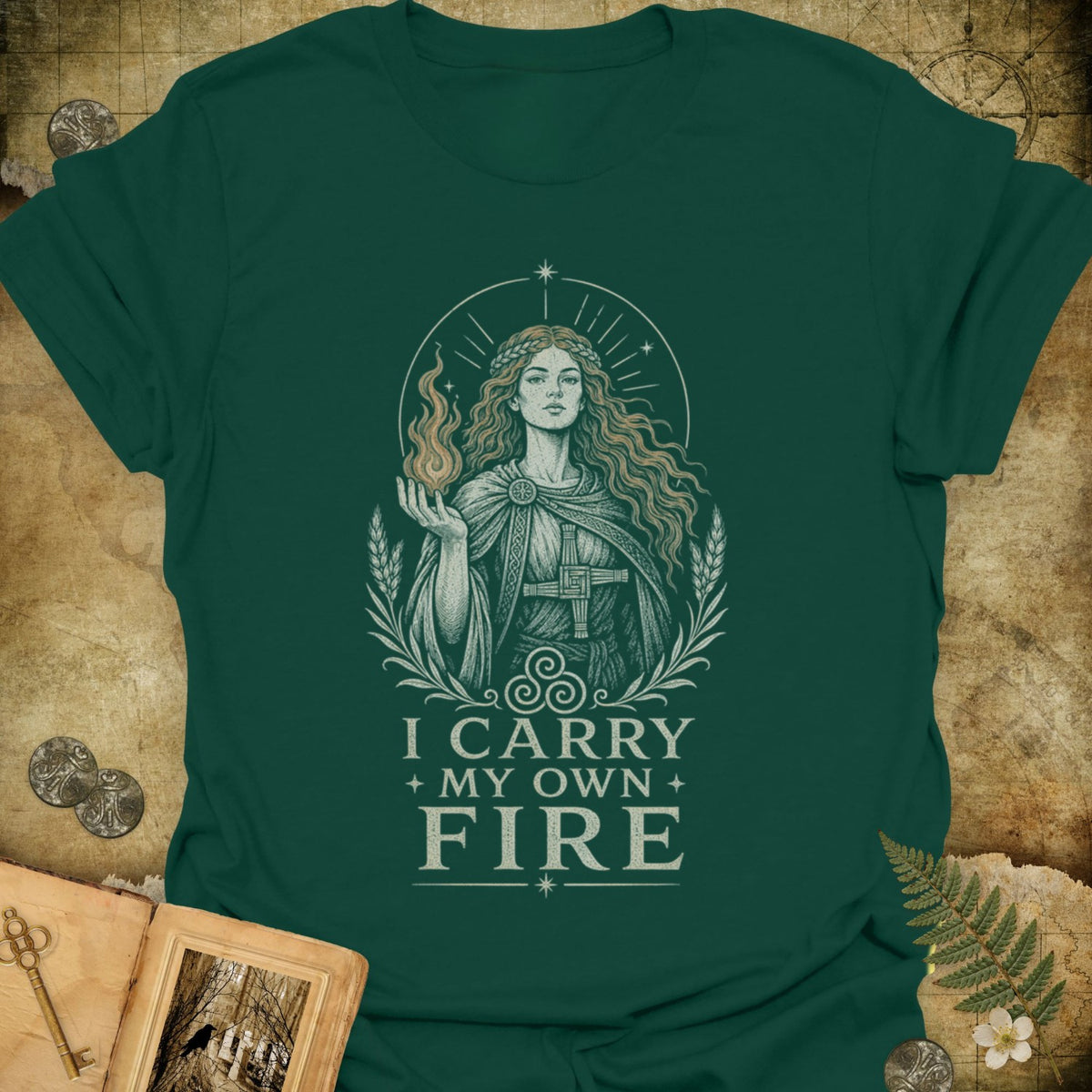 TLWIF Studio | Forest Green | Brigid - My Own Fire T-Shirt