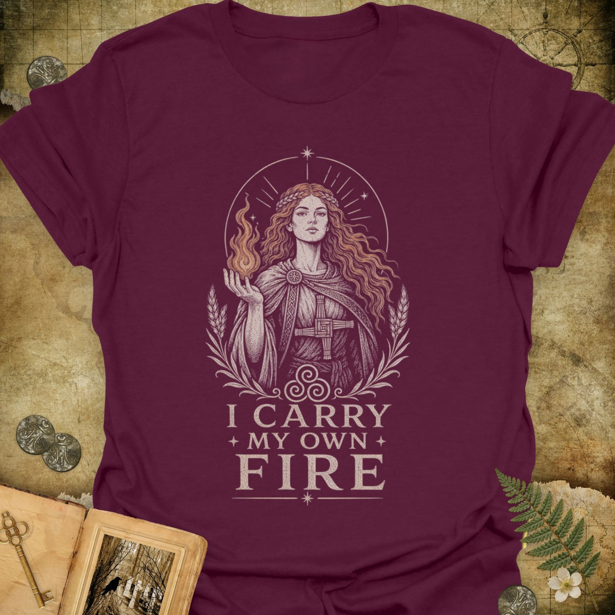 TLWIF Studio | Maroon | Brigid - My Own Fire T-Shirt