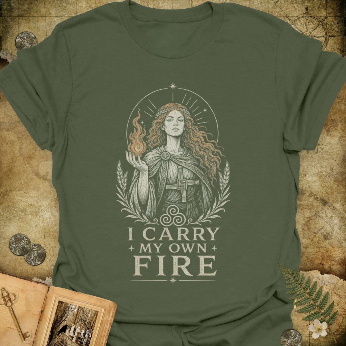 TLWIF Studio | Military Green | Brigid - My Own Fire T-Shirt