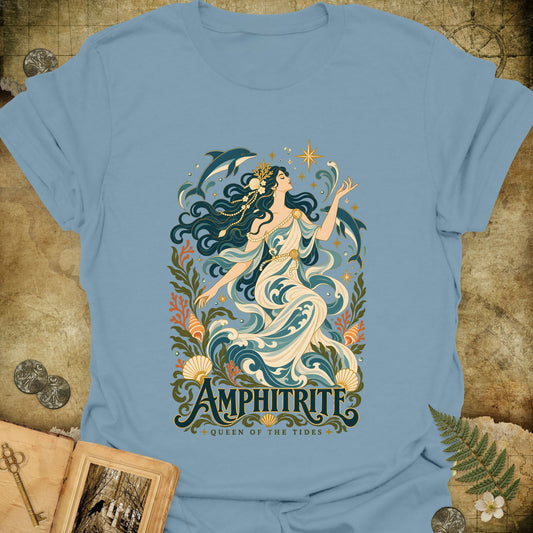 Amphitrite - Queen Of The Tides T-Shirt - Stone Blue