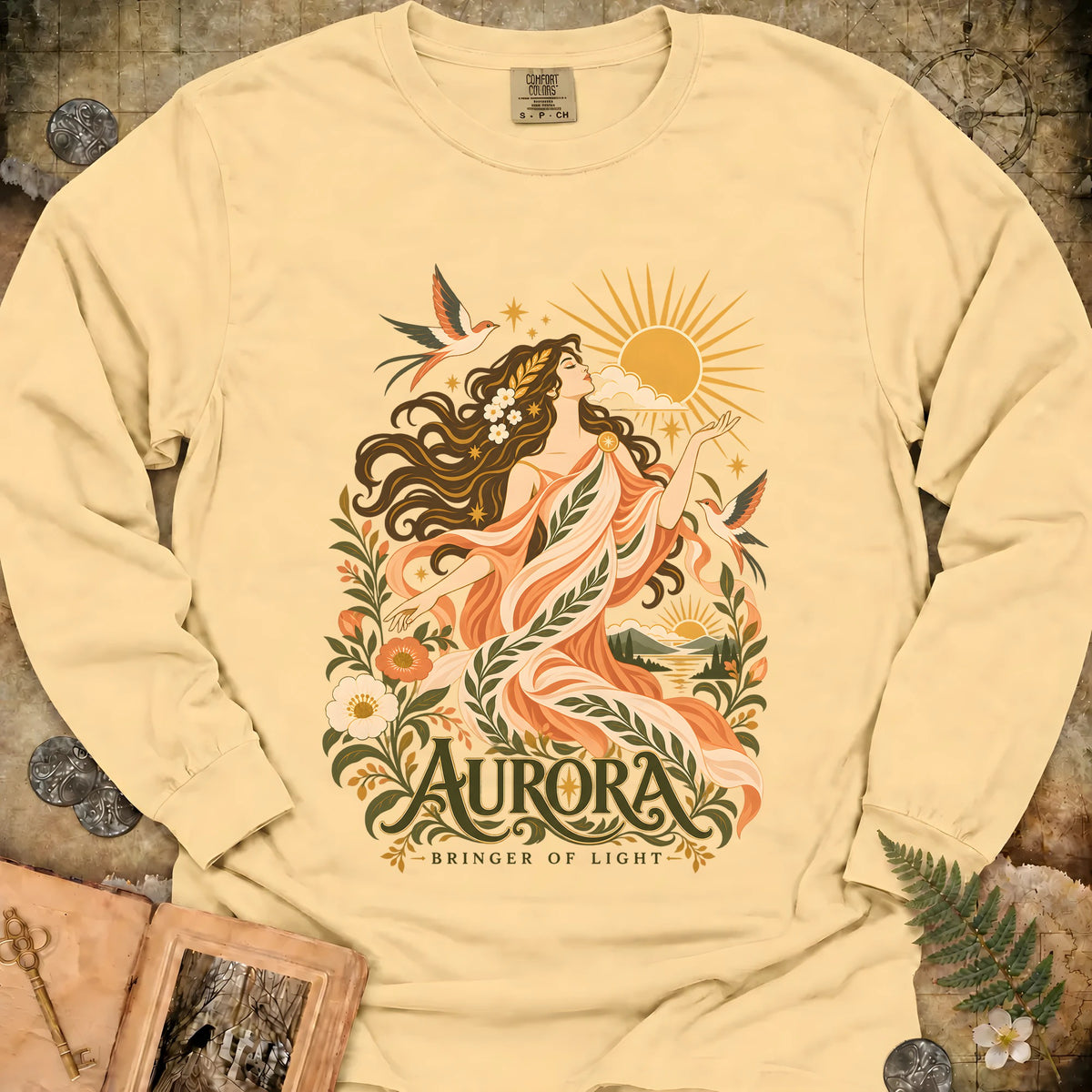 Aurora - Bringer Of Light Long Sleeve T-Shirt - Butter