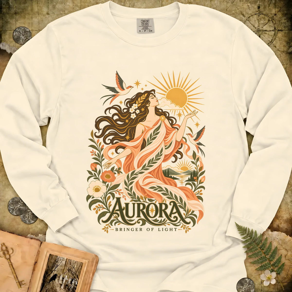 Aurora - Bringer Of Light Long Sleeve T-Shirt - Ivory
