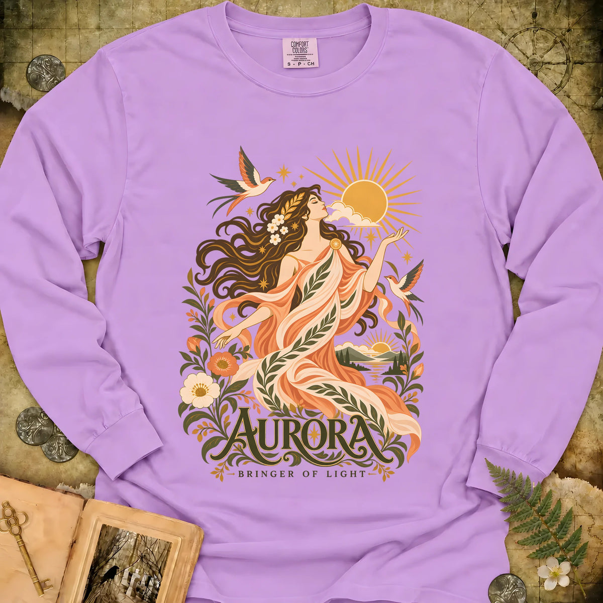 Aurora - Bringer Of Light Long Sleeve T-Shirt - Orchid