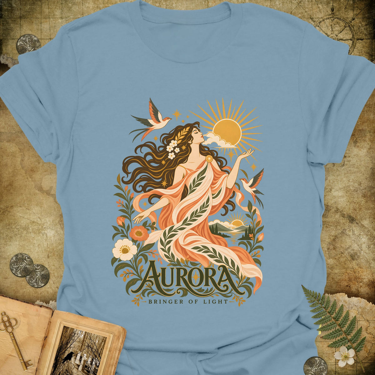 Aurora - Bringer Of Light T-Shirt - Stone Blue