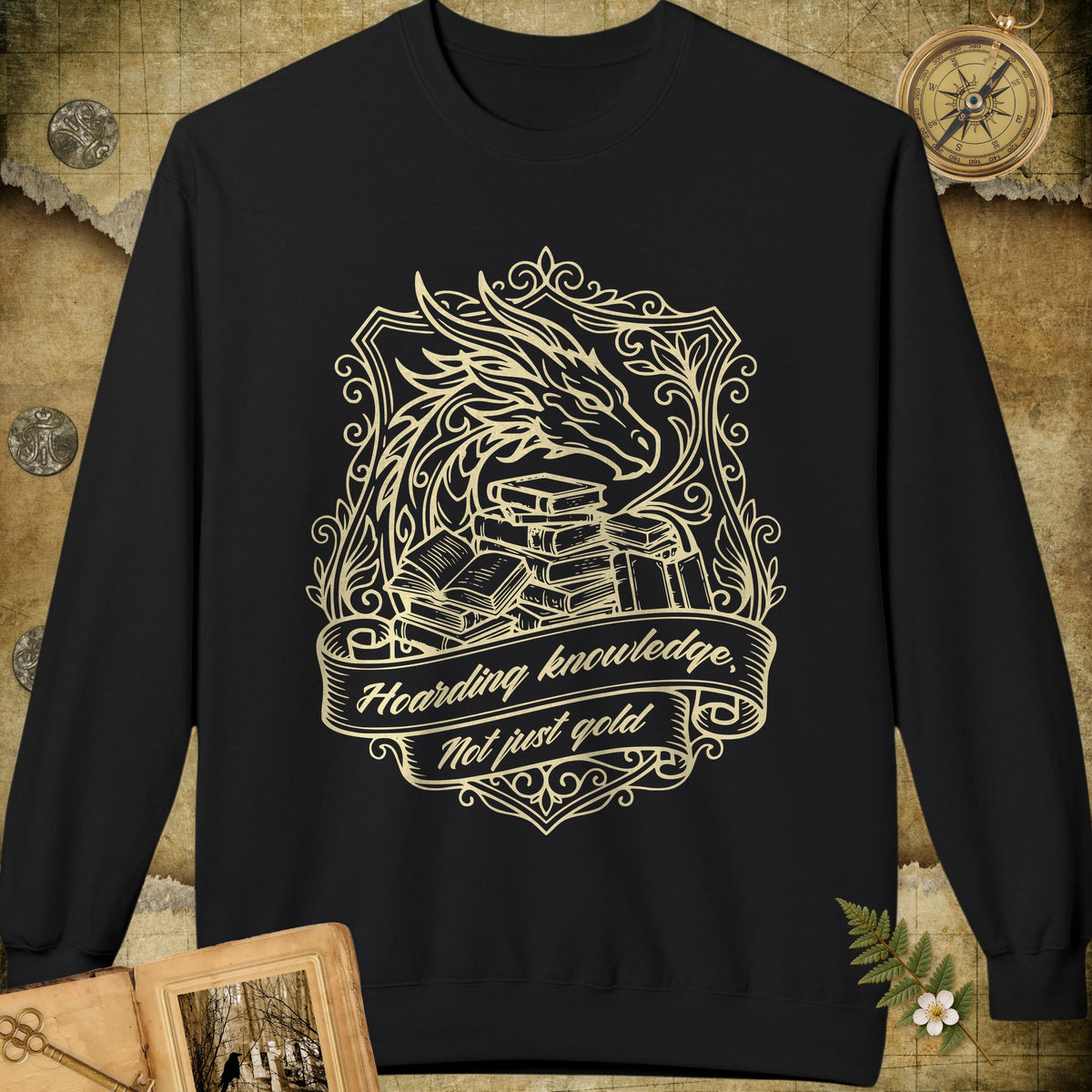 Book Dragon Sweatshirt - Black