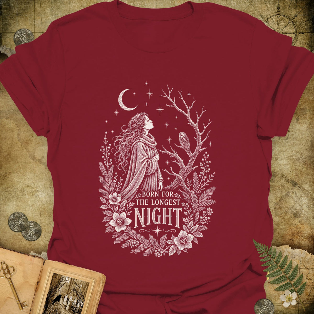 Born For The Longest Night T-Shirt - Cardinal Red