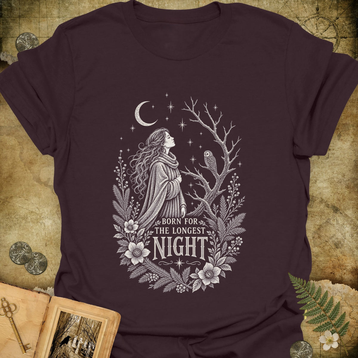 Born For The Longest Night T-Shirt - Dark Chocolate