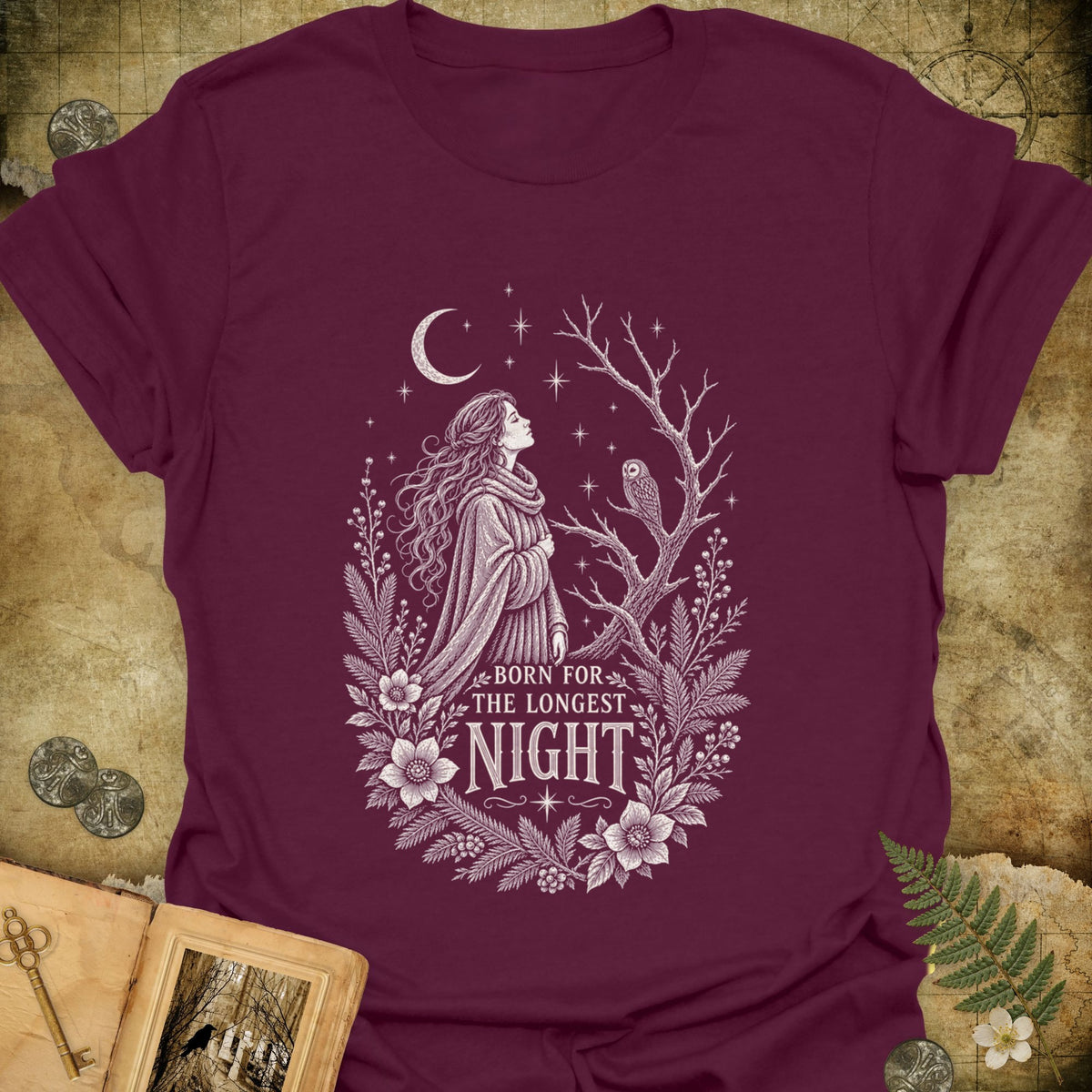 Born For The Longest Night T-Shirt - Maroon