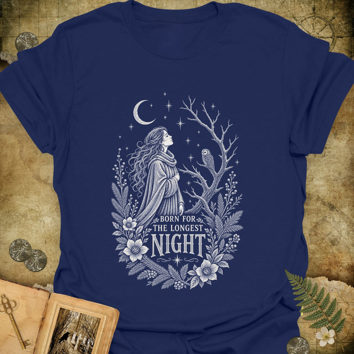 Born For The Longest Night T-Shirt - Navy