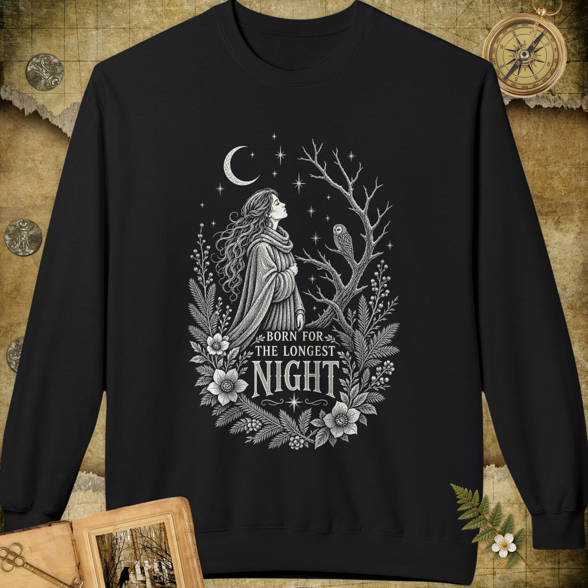 Born For The Longest Night Sweatshirt - Black