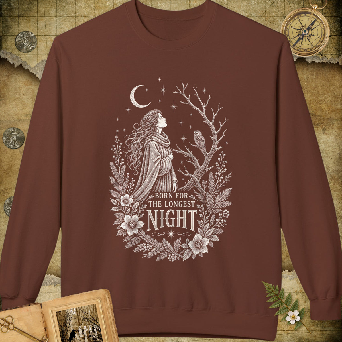 Born For The Longest Night Sweatshirt - Cocoa