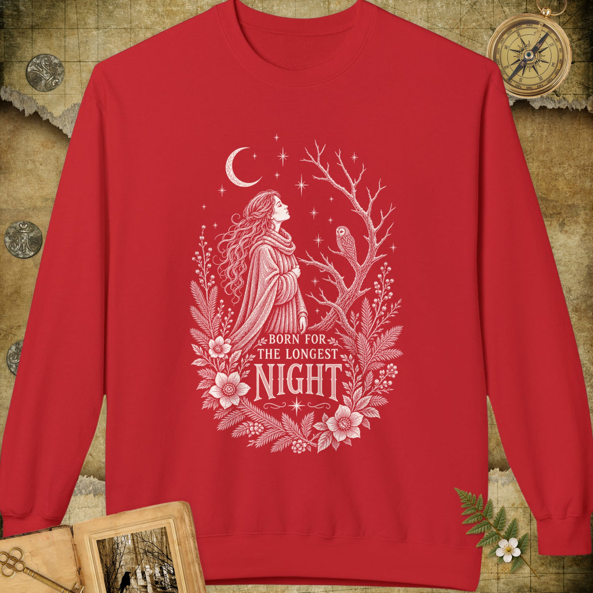 Born For The Longest Night Sweatshirt - Red