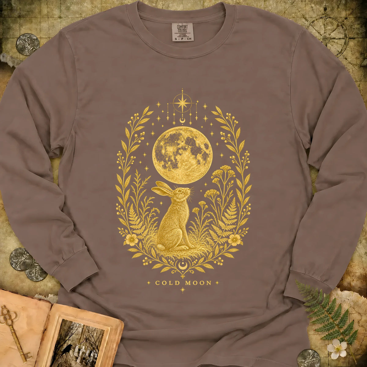 Cold Moon Long Sleeve T-Shirt - Espresso