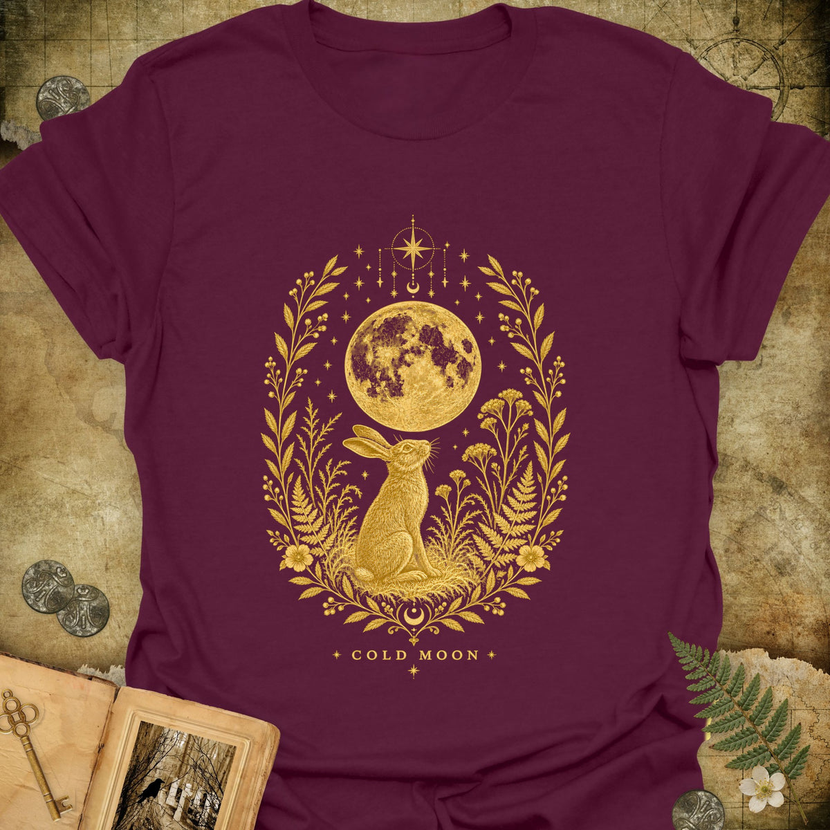 Cold Moon T-Shirt - Maroon