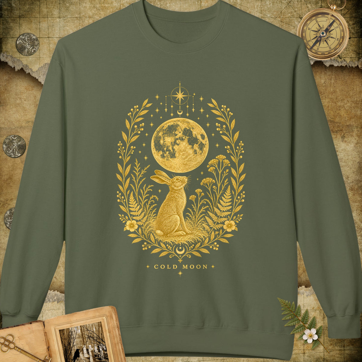 Cold Moon Sweatshirt - Military Green