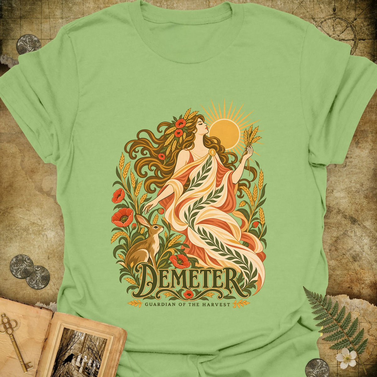 Demeter - Guardian Of The Harvest T-Shirt - Kiwi