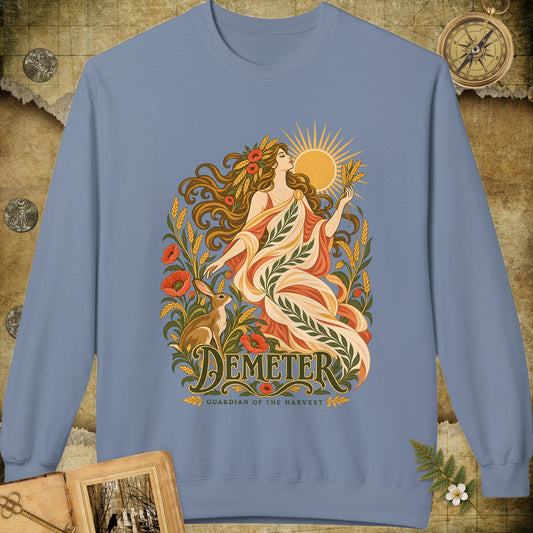Demeter - Guardian Of The Harvest Sweatshirt - Stone Blue