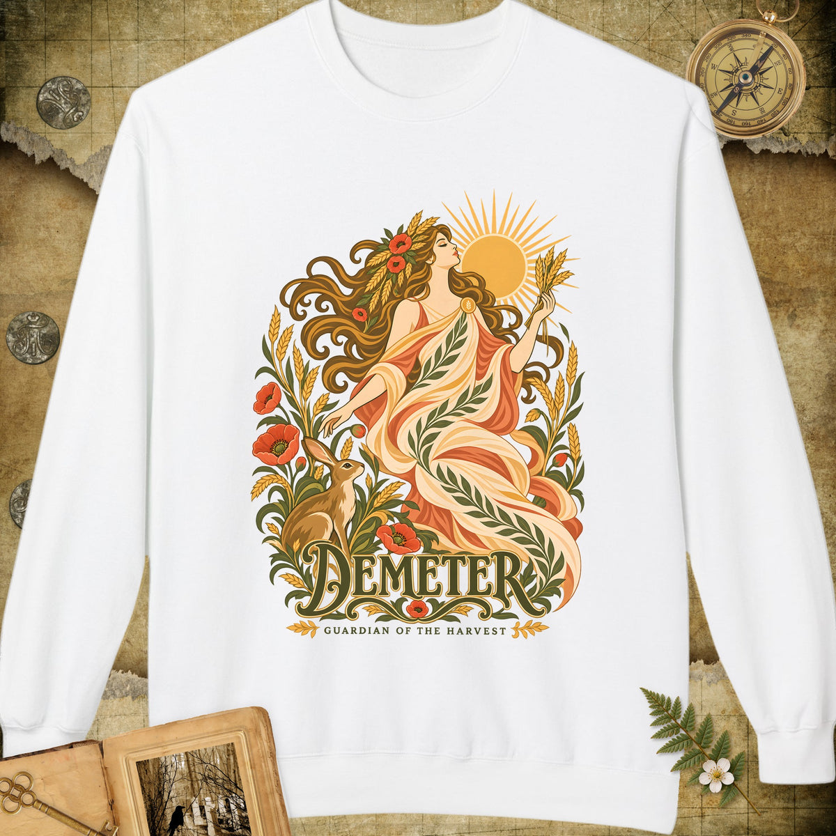 Demeter - Guardian Of The Harvest Sweatshirt - White