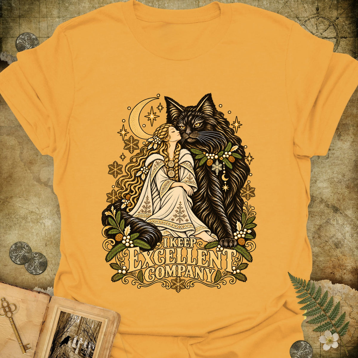 I Keep Excellent Company T-Shirt - Gold