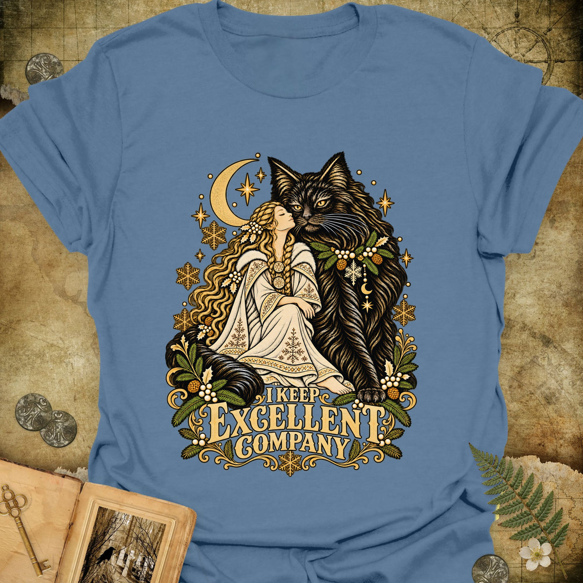 I Keep Excellent Company T-Shirt - Indigo Blue