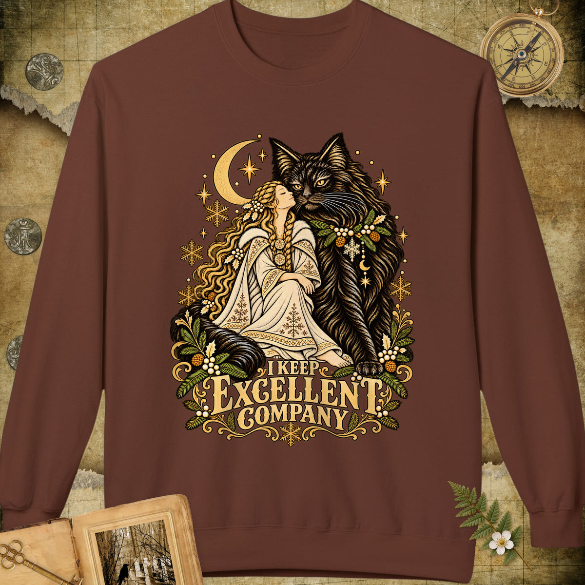 I Keep Excellent Company Sweatshirt - Cocoa