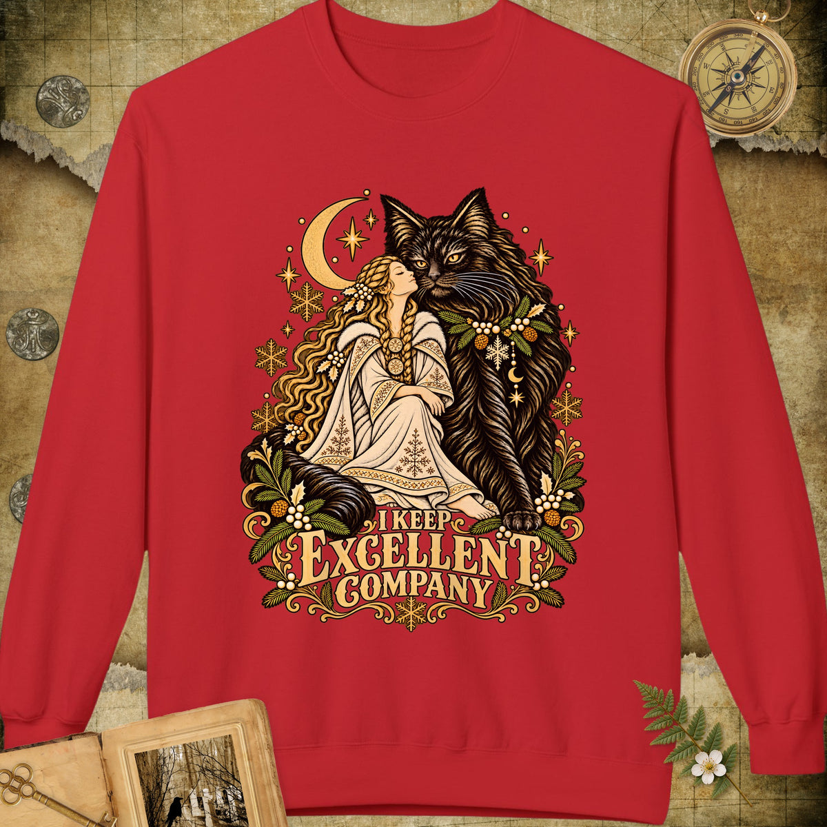 I Keep Excellent Company Sweatshirt - Red
