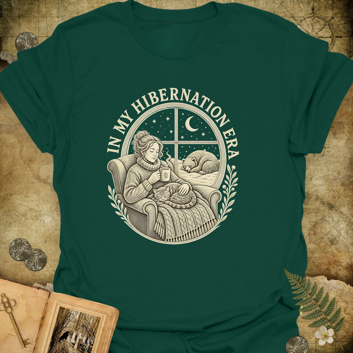 In My Hibernation Era T-Shirt - Forest Green
