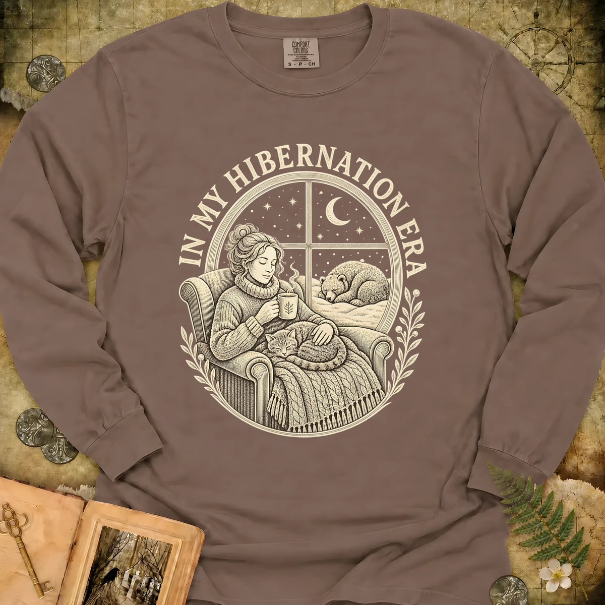In My Hibernation Era Long Sleeve T-Shirt - Espresso
