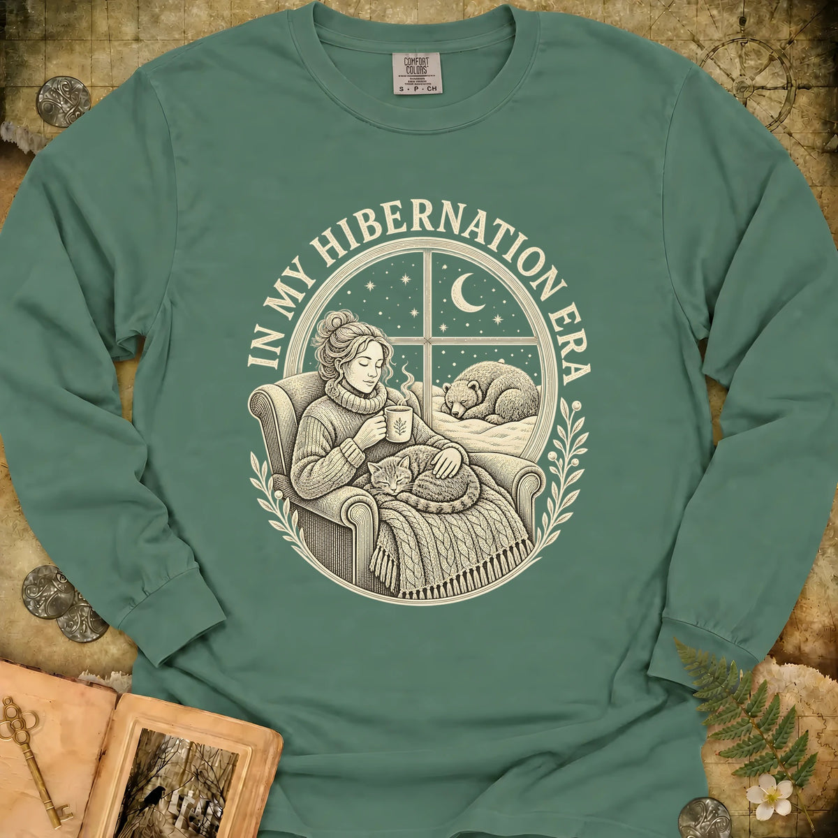 In My Hibernation Era Long Sleeve T-Shirt - Light Green