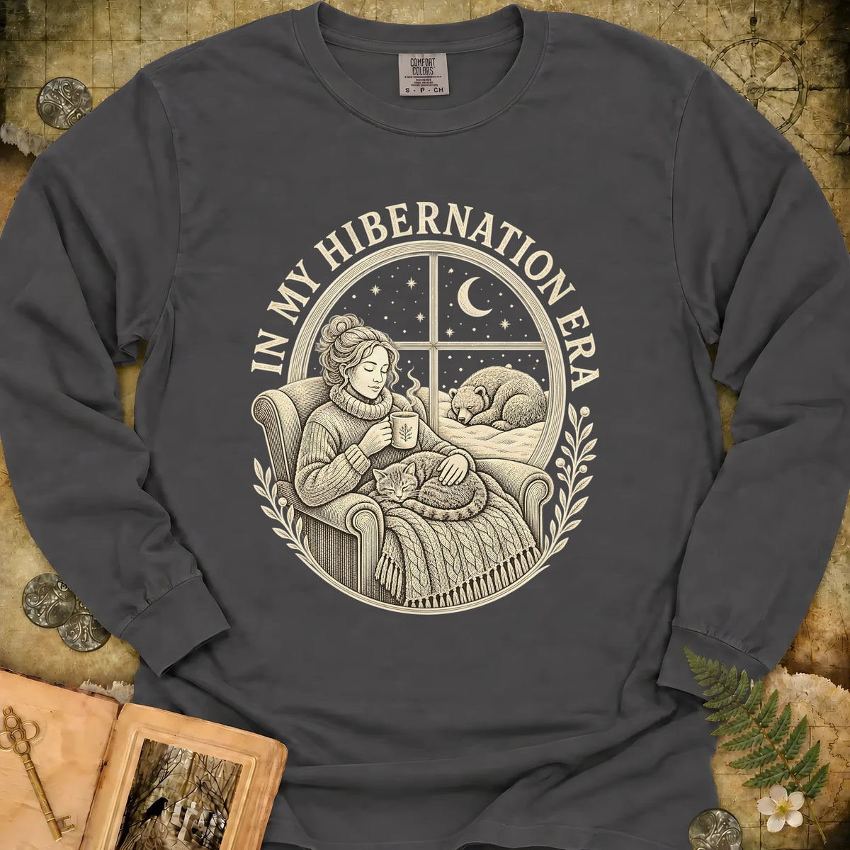 In My Hibernation Era Long Sleeve T-Shirt - Pepper