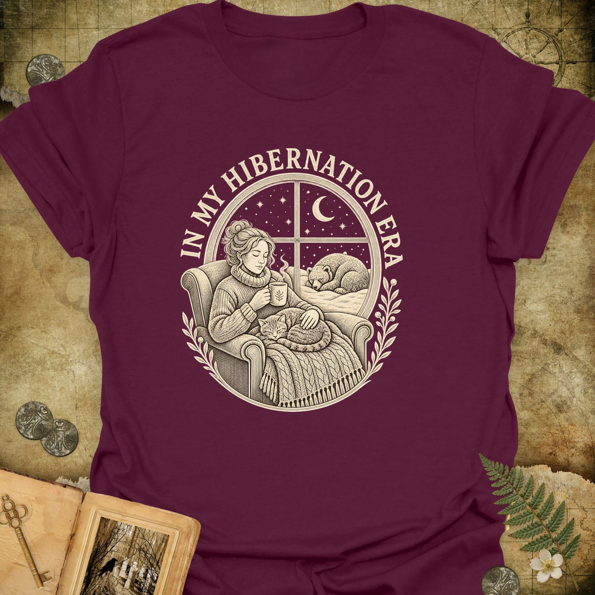 In My Hibernation Era T-Shirt - Maroon