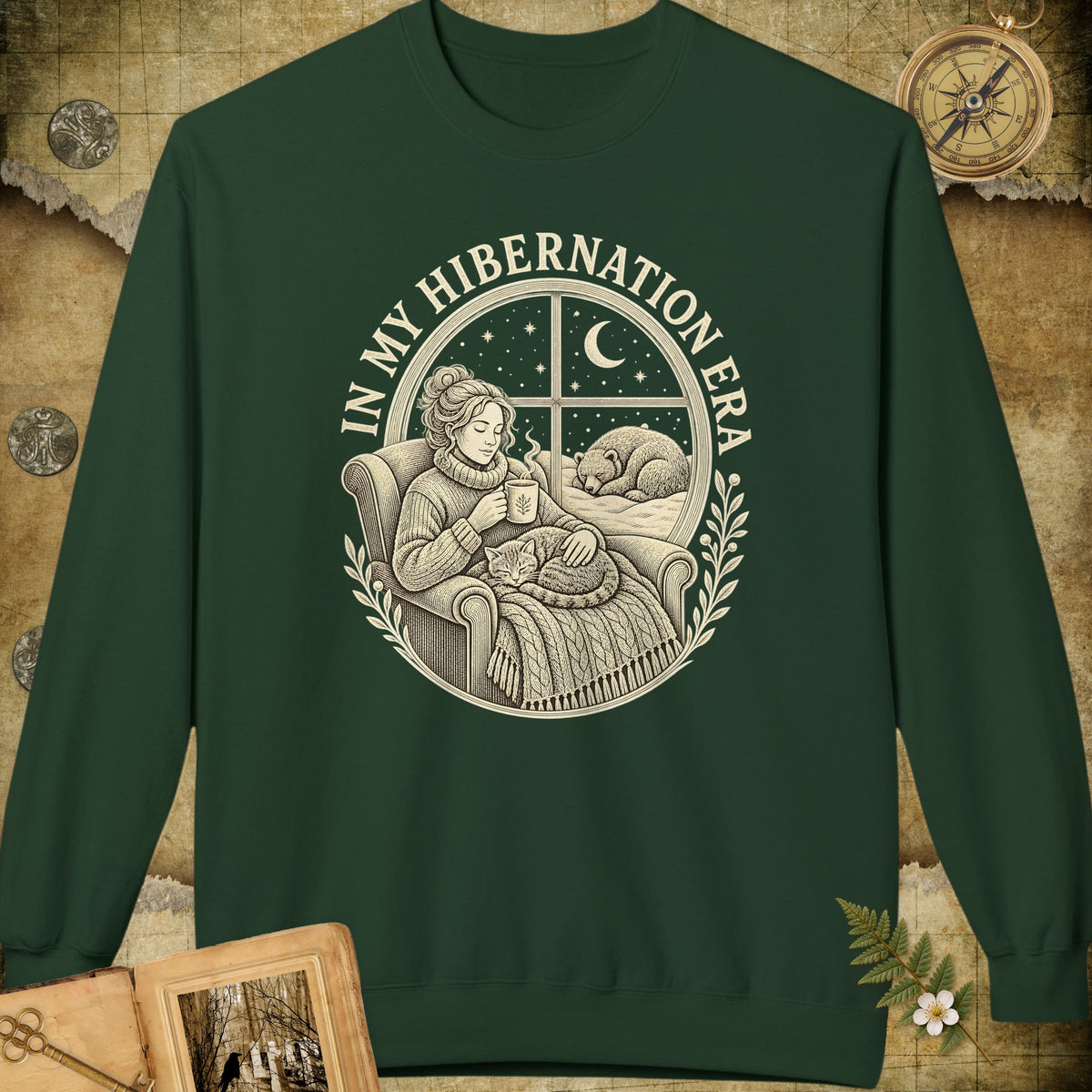In My Hibernation Era Sweatshirt - Forest Green