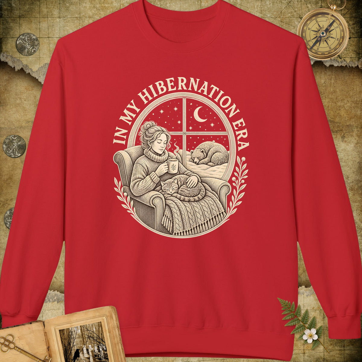 In My Hibernation Era Sweatshirt - Red