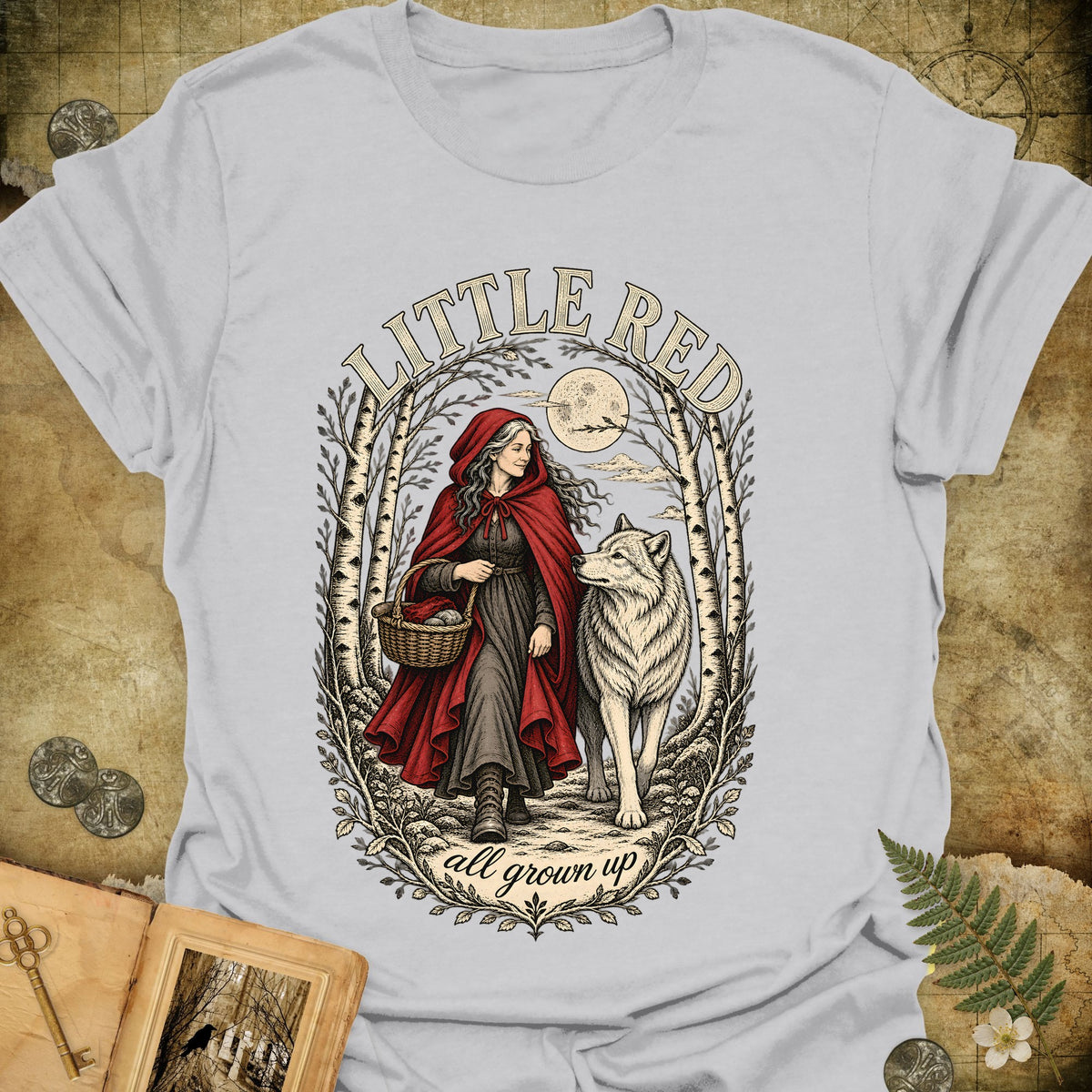 Little Red All Grown Up T-Shirt - Ice Grey