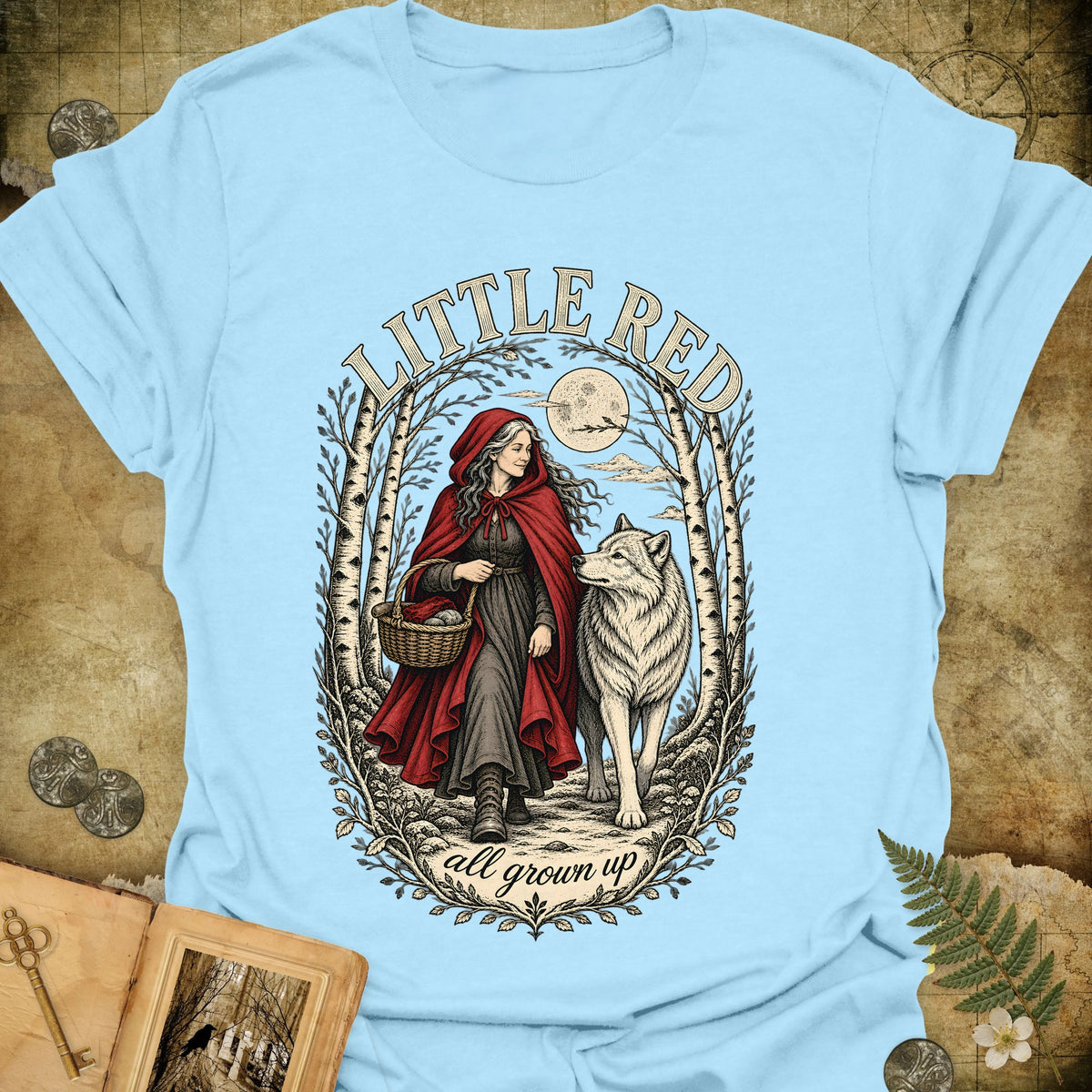 Little Red All Grown Up T-Shirt - Light Blue