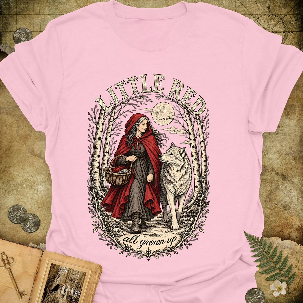 Little Red All Grown Up T-Shirt - Light Pink