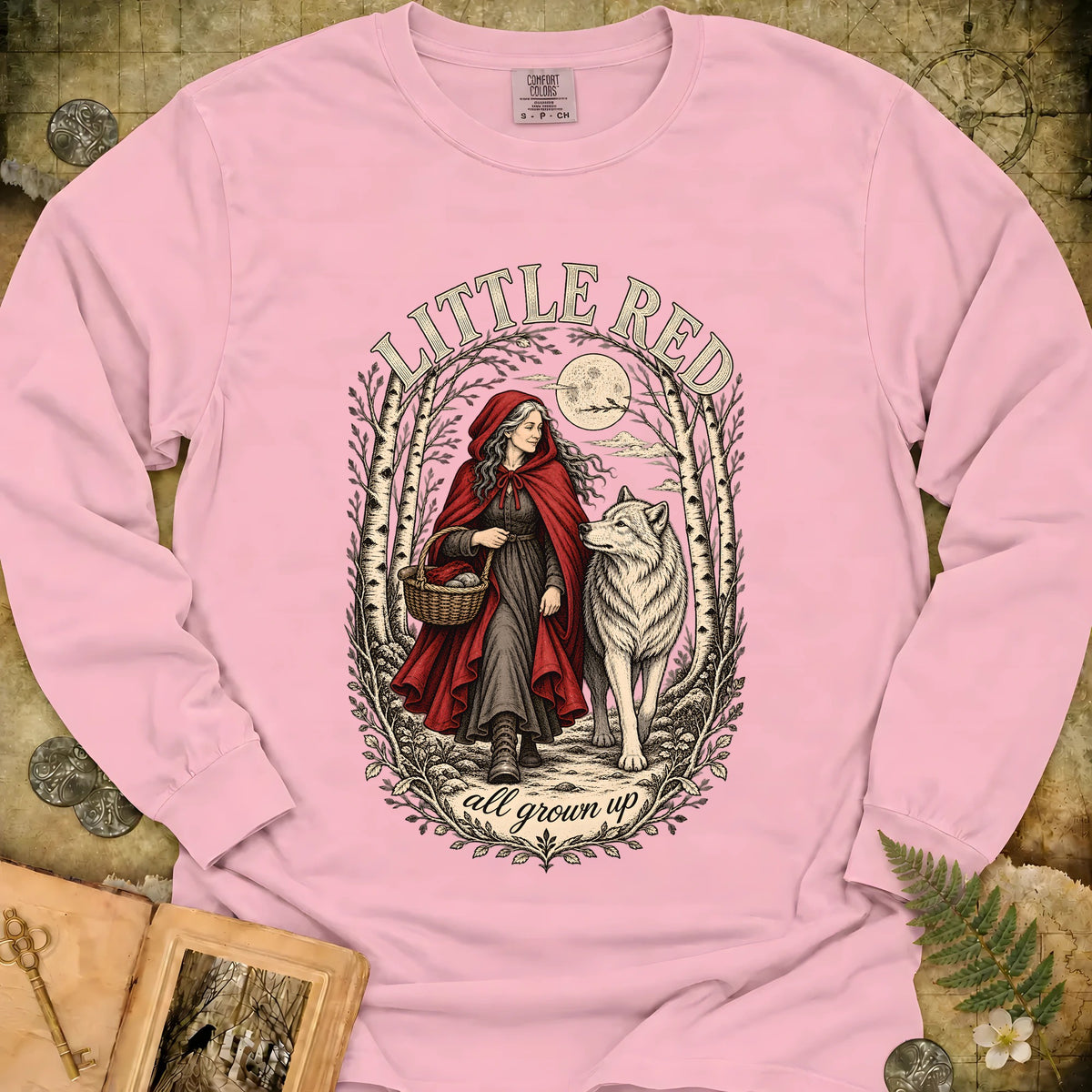 Little Red All Grown Up Long Sleeve T-Shirt - Blossom