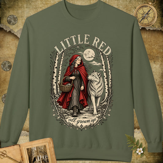 Little Red All Grown Up Sweatshirt - Military Green