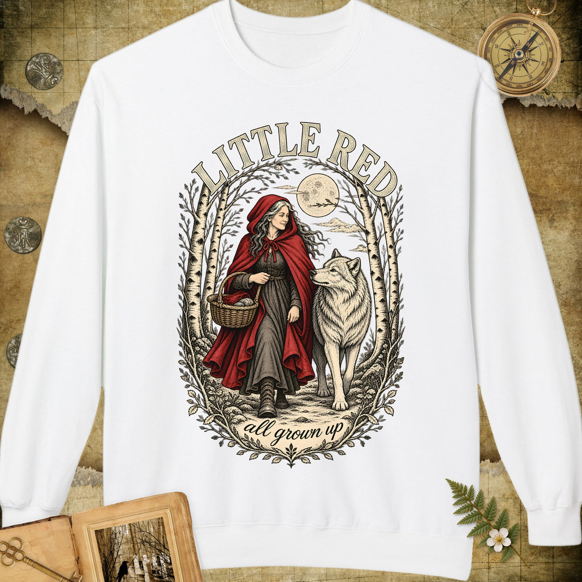 Little Red All Grown Up Sweatshirt - White