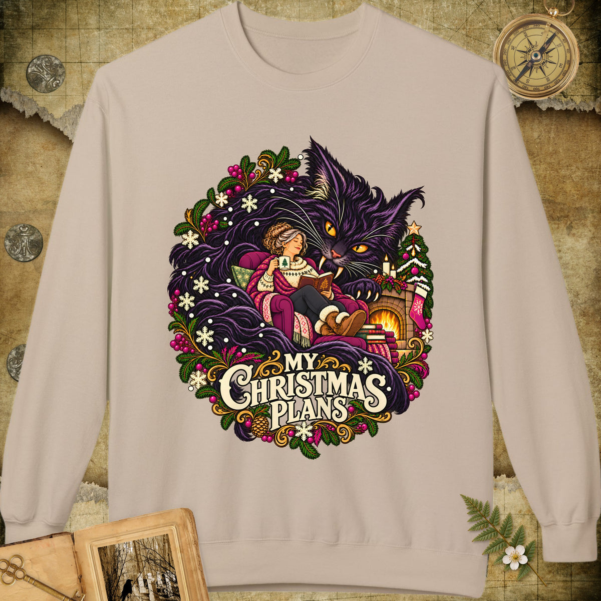 My Christmas Plans Sweatshirt - Sand