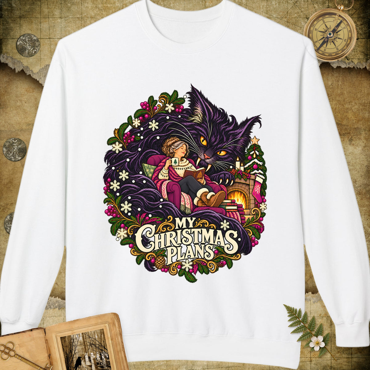 My Christmas Plans Sweatshirt - White
