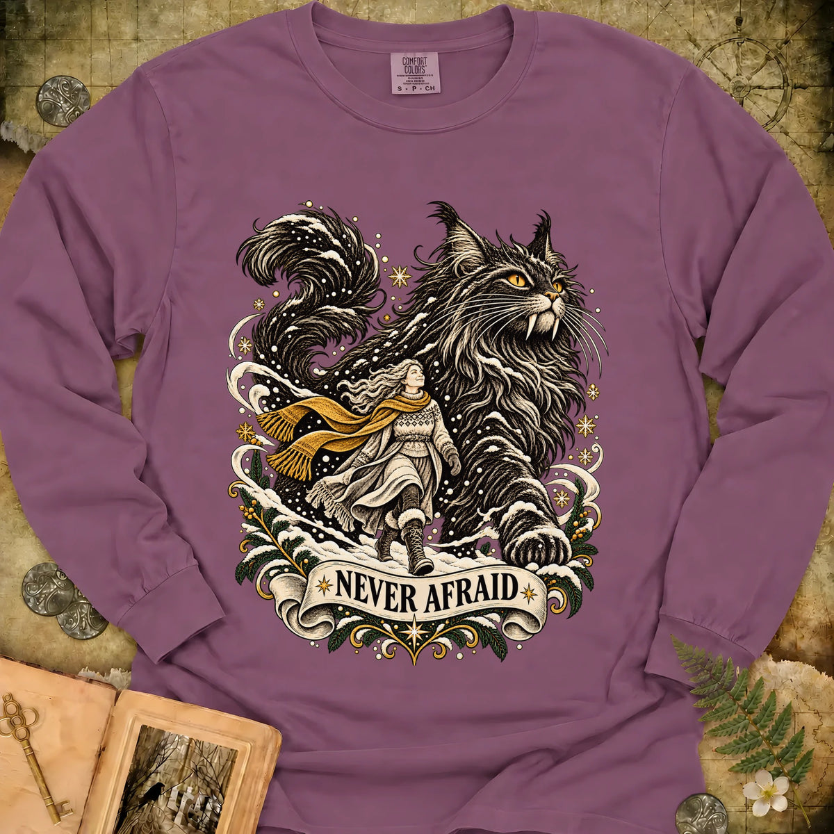Never Afraid Long Sleeve T-Shirt - Berry
