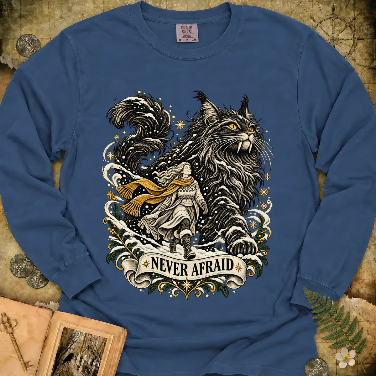 Never Afraid Long Sleeve T-Shirt - Midnight