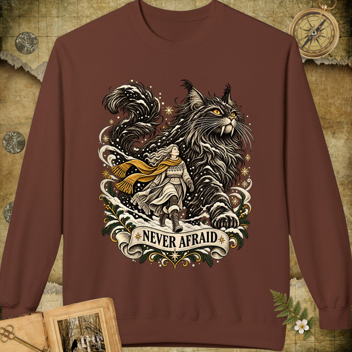 Never Afraid Sweatshirt - Cocoa