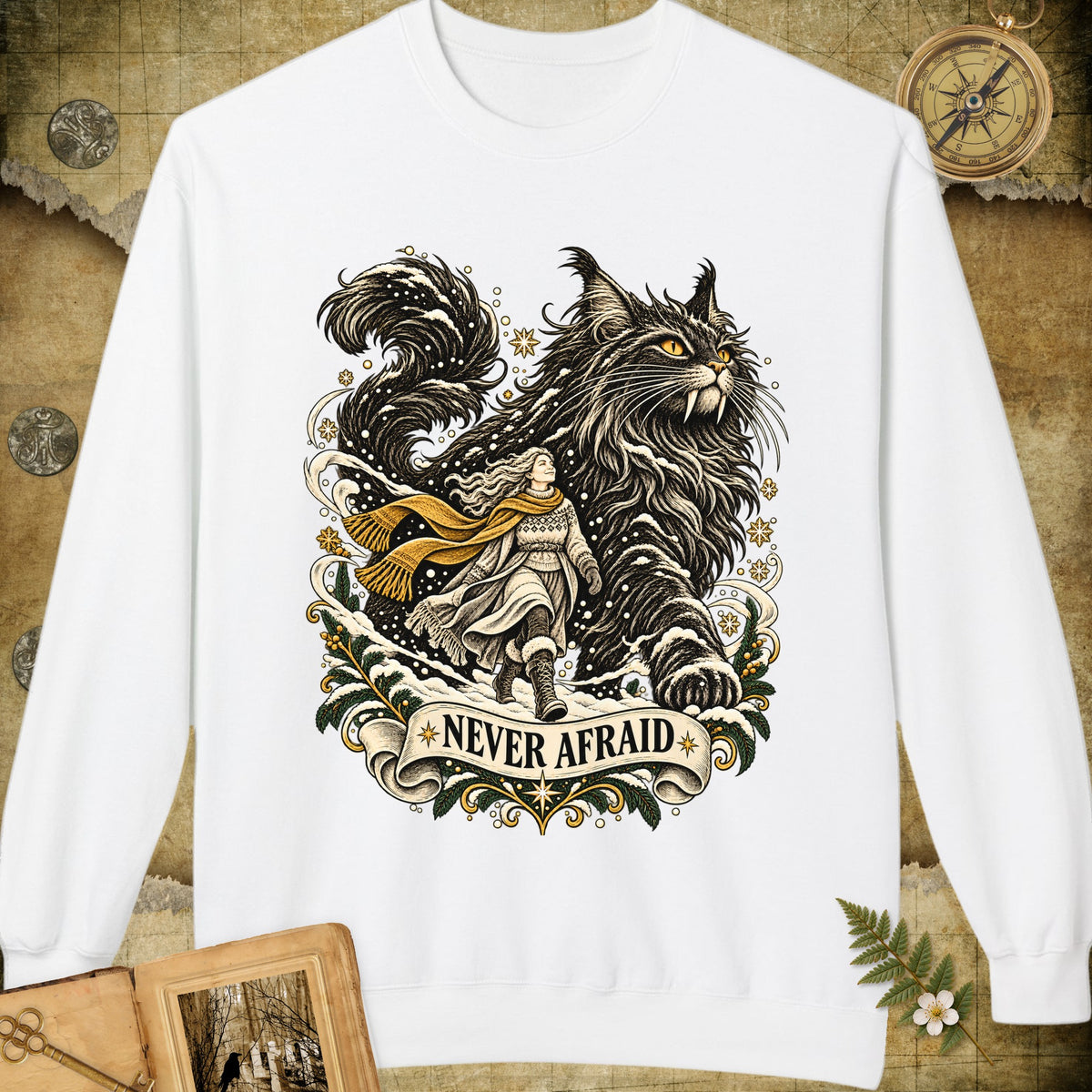 Never Afraid Sweatshirt - White