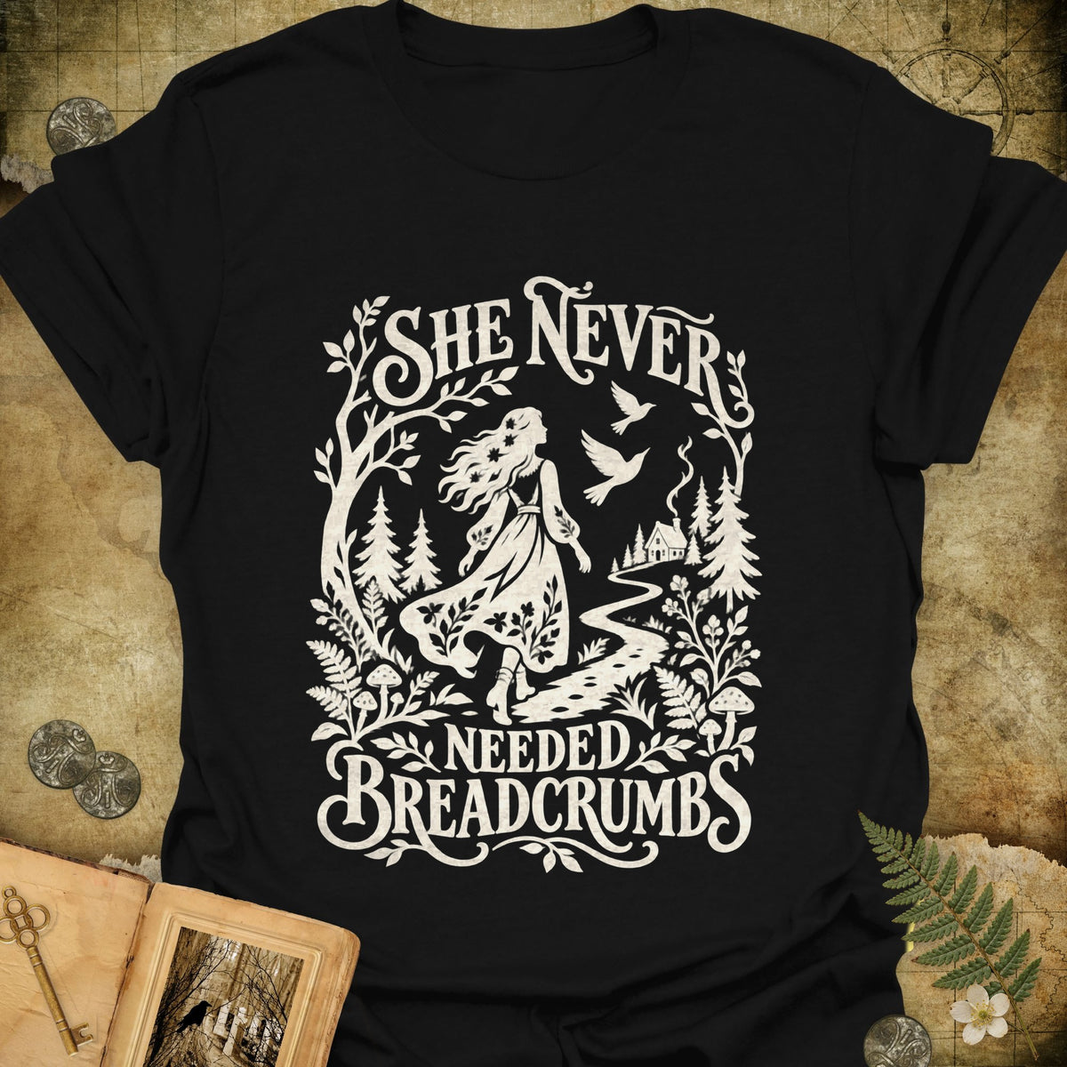 Never Needed Breadcrumbs T-Shirt - Black