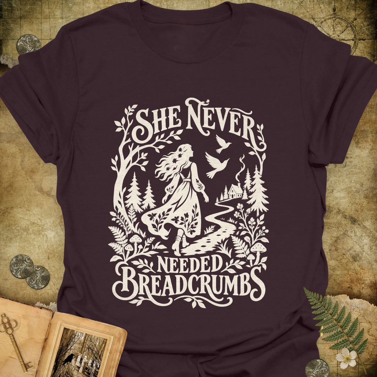 Never Needed Breadcrumbs T-Shirt - Dark Chocolate