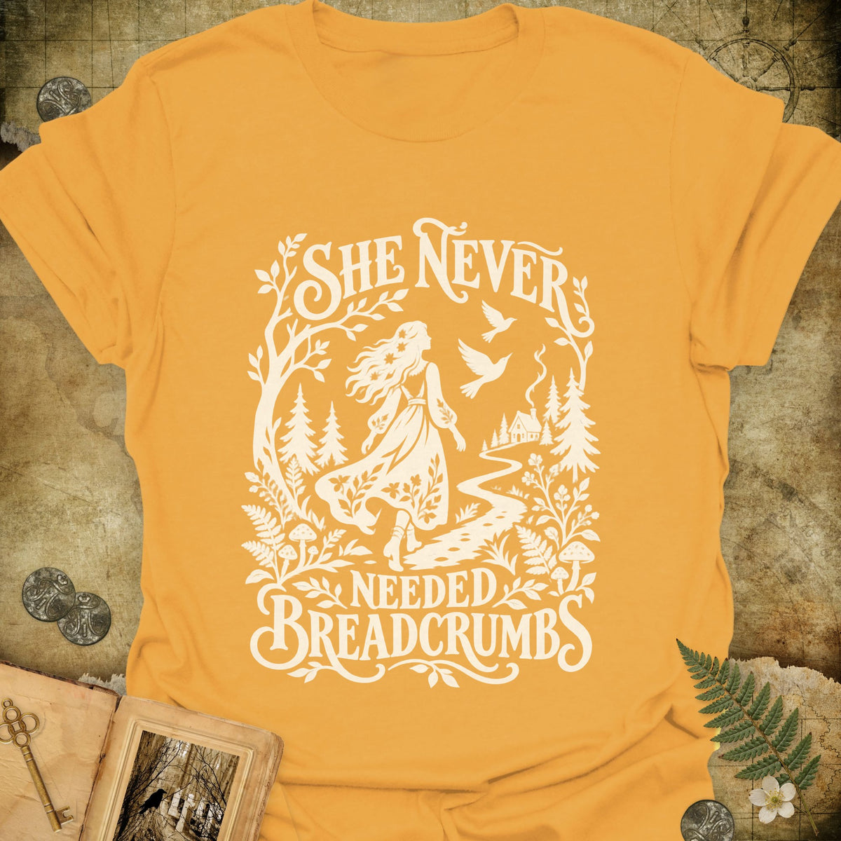 Never Needed Breadcrumbs T-Shirt - Gold