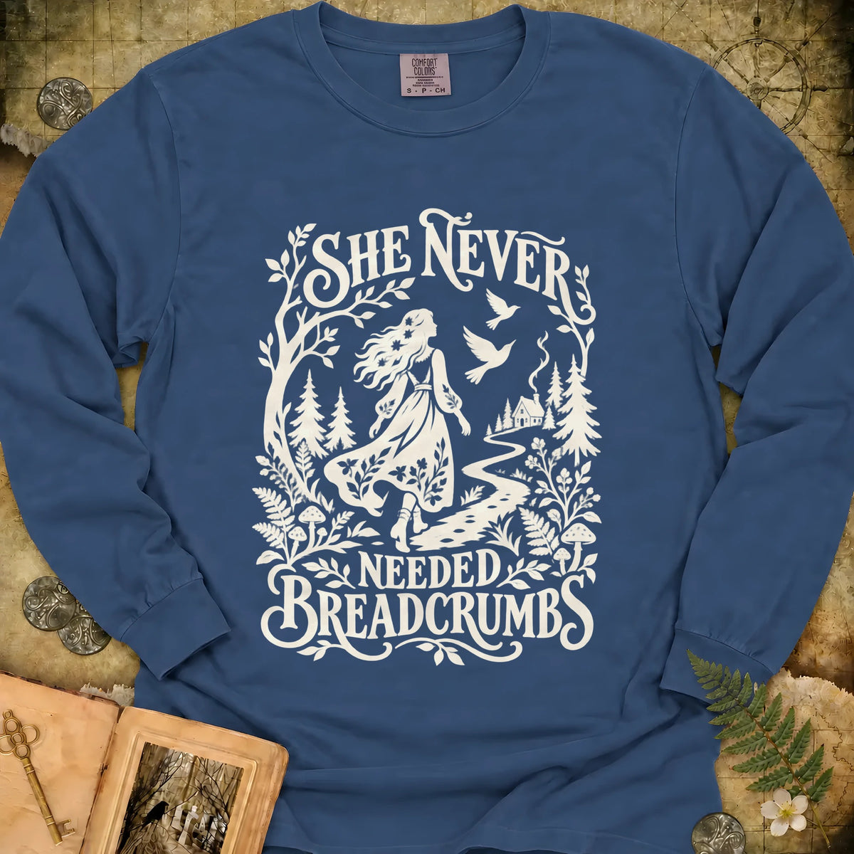 Never Needed Breadcrumbs Long Sleeve T-Shirt - Midnight