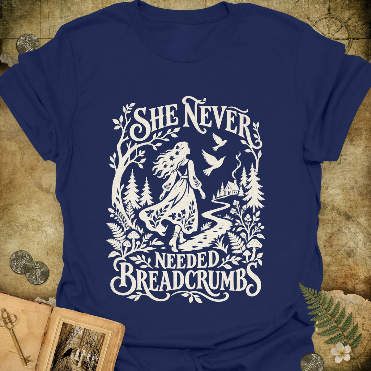 Never Needed Breadcrumbs T-Shirt - Navy